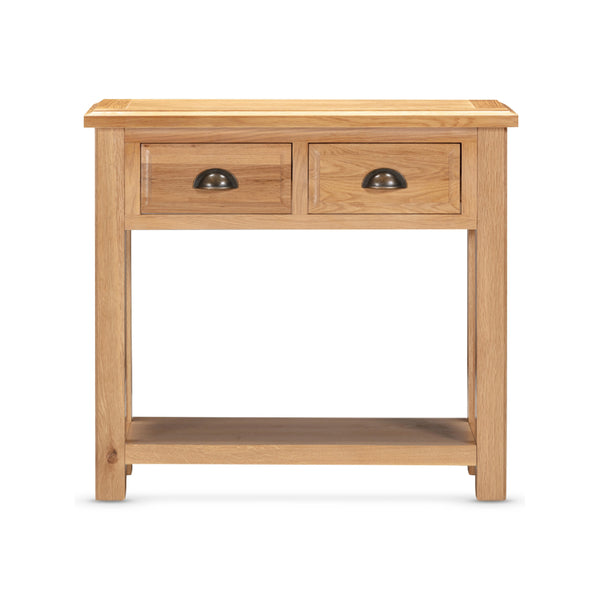 Lugano Oak 2 Drawer Console Table