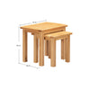 Lugano Oak Nest of 2 Tables