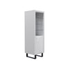 Mint Collection - Tall Narrow Bookcase Display Cabinet - Gloss Grey