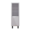 Mint Collection - Tall Narrow Bookcase Display Cabinet - Gloss Grey