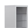 Mint Collection - Tall Narrow Bookcase Display Cabinet - Gloss Grey