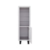 Mint Collection - Tall Narrow Bookcase Display Cabinet - Gloss Grey