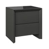 Mint Collection - Arezzo Bedside Cabinet - Matt Dark Grey