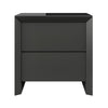 Mint Collection - Arezzo Bedside Cabinet - Matt Dark Grey