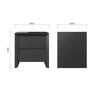 Mint Collection - Arezzo Bedside Cabinet - Matt Dark Grey