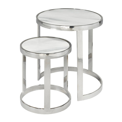 Mint Collection - Side Table - Round Marble