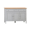 Rimini Oak & Grey Painted Sideboard - 3 Door