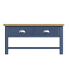 Oregon Oak & Blue Painted Coffee Table - Large