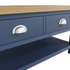 Oregon Oak & Blue Painted Coffee Table - Large