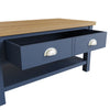 Oregon Oak & Blue Painted Coffee Table - Large