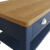 Oregon Oak & Blue Painted Coffee Table - Large