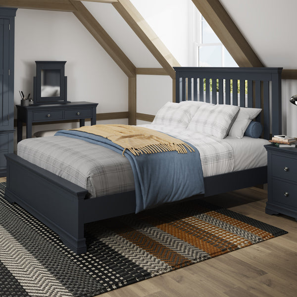 Chantilly Midnight Grey Painted Bed Frame - 5ft Kingsize