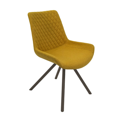 Sigma Dining Chair - Saffron - Graphite Leg