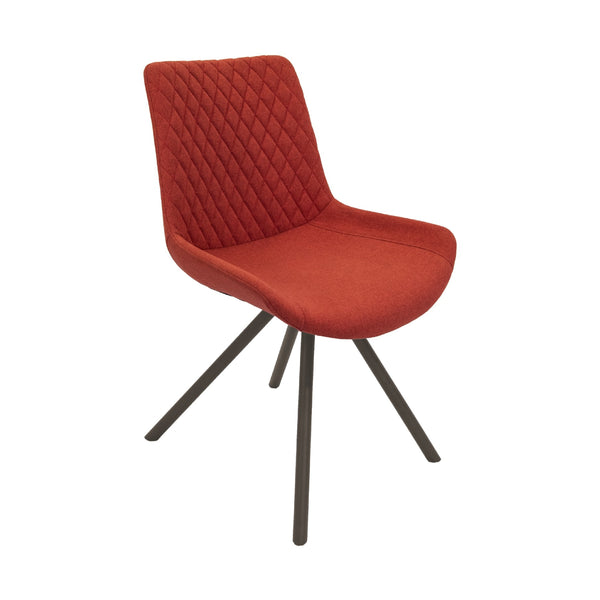 Sigma Dining Chair - Burnt Orange - Graphite Leg