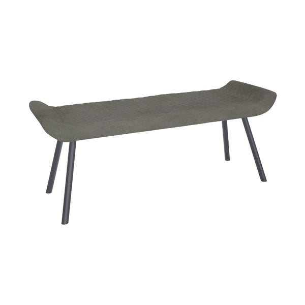 Sigma Low Bench - Antique Grey PU - Graphite Leg