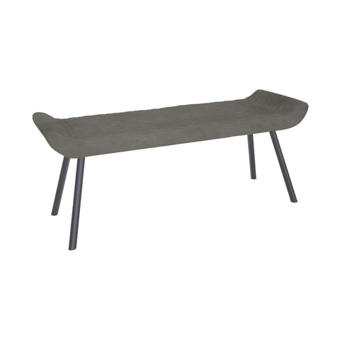 Sigma Low Bench - Antique Grey PU - Graphite Leg