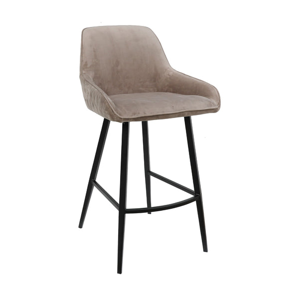 Stamford Bar Stool - Taupe Velvet