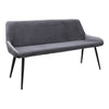 Stamford Bench - Grey Velvet