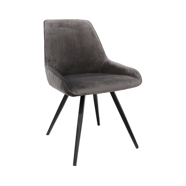 Stamford Dining Chair - Grey Velvet