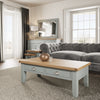 Cotswold Grey Painted & Oak Coffee Table - Large