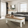 Cotswold White Painted & Oak Coffee Table - Large