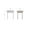 Provence White Dressing Table - Stool