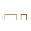 Oakdale Oak Extending Dining Table - 1.7m