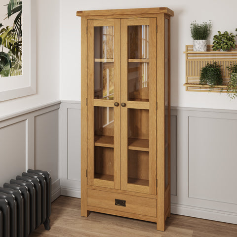 Oakdale Oak Display Cabinet