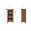 Oakdale Oak Bookcase - Narrow