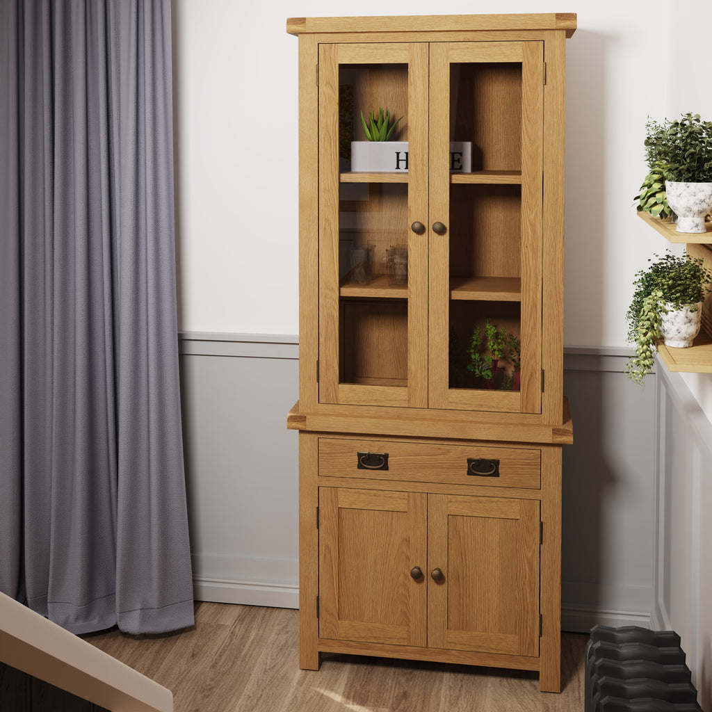 Oak dressers deals and display cabinets