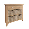 Modena Oak Sideboard - 2 Drawer 4 Baskets