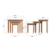 Modena Oak Nest of Tables - 3 Tables