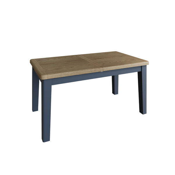 Norfolk Oak & Blue Painted Dining Table - 1.8m Butterfly Extending Table