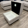 Cory Sofa - Chaise Sofa AND Storage Footstool - Dallas Silver