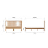 Rimini Oak Bed Frame - 4ft6 Double