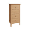 Rimini Oak Chest - 4 Drawer Narrow