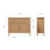 Rimini Oak Sideboard - Large 2 Door