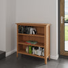 Rimini Oak Bookcase - Small Wide Bookcase