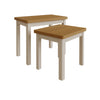 Oregon Oak & Stone Painted Nest of Tables - 2 Nest