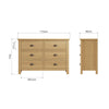 Oregon Oak Chest of Drawers - 6 Drawer