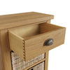 Oregon Oak Side Table - 1 Drawer 2 Baskets