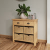 Oregon Oak Sideboard - 2 Drawer 4 Baskets