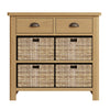 Oregon Oak Sideboard - 2 Drawer 4 Baskets