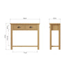 Oregon Oak Console Table