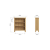 Oregon Oak Bookcase - Small Wide