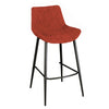 Sigma Bar Stool - Burnt Orange - Graphite Leg