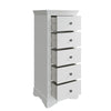 Chantilly White Painted Chest of Drawers - 5 Drawer