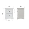 Chantilly White Painted Bedside - Large