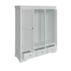 Chantilly White Painted Wardrobe - 3 Door, 3 Drawer