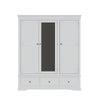 Chantilly White Painted Wardrobe - 3 Door, 3 Drawer